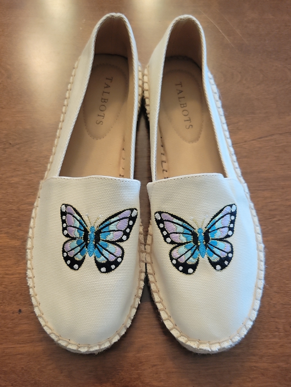 TALBOTS Womens Size 8 Med Width Canvas Slip-ons NEW Never Worn